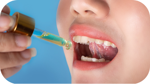 Under the tongue allergy drops.